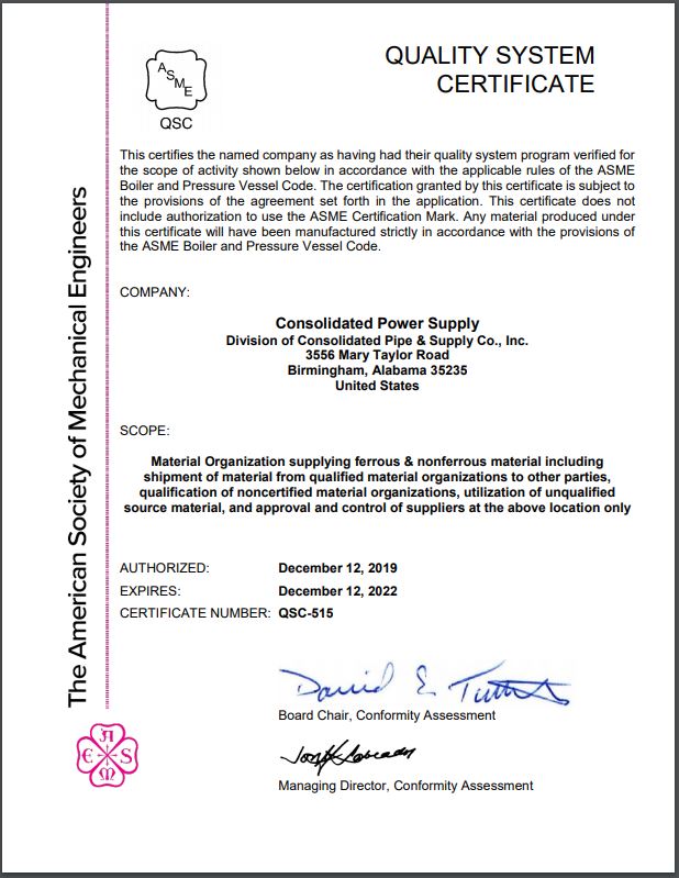 QSC Certificate