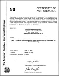 Certifications and Quality Program at Consolidated Power Supply